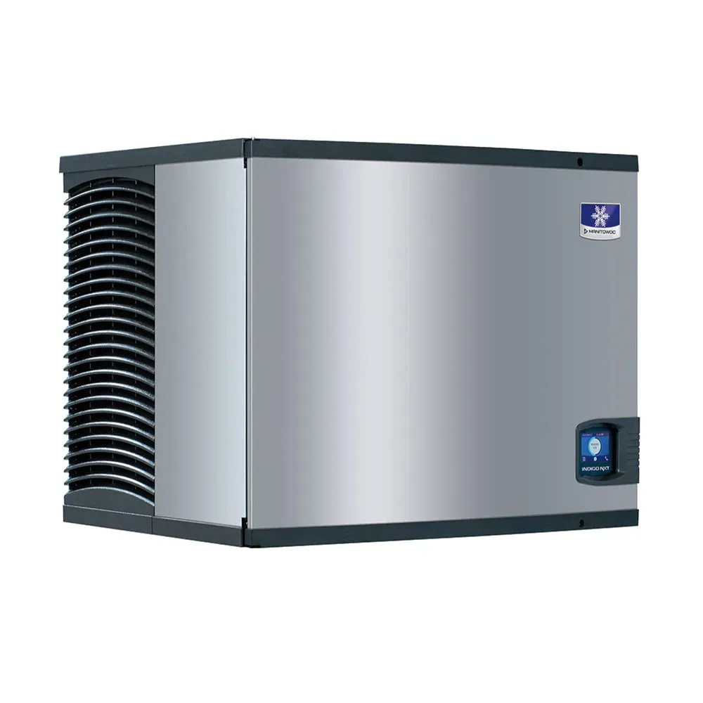 Forty-eight-inch remote condenser dice cube Manitowoc ice machine head for quiet operation in high-traffic kitchens or service areas.