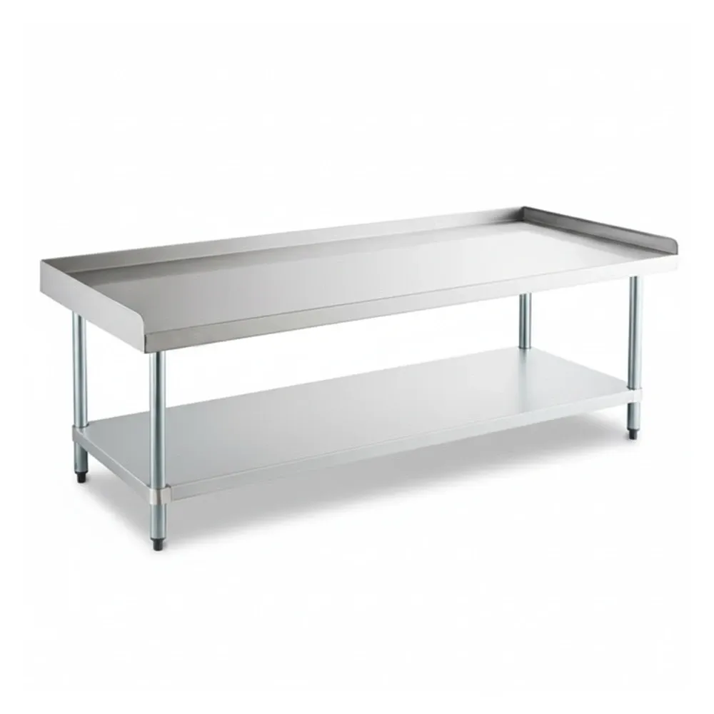ChefPro Series 30" x 72" Stainless Steel Equipment Stand with Galvanized Undershelf, 16-Gauge