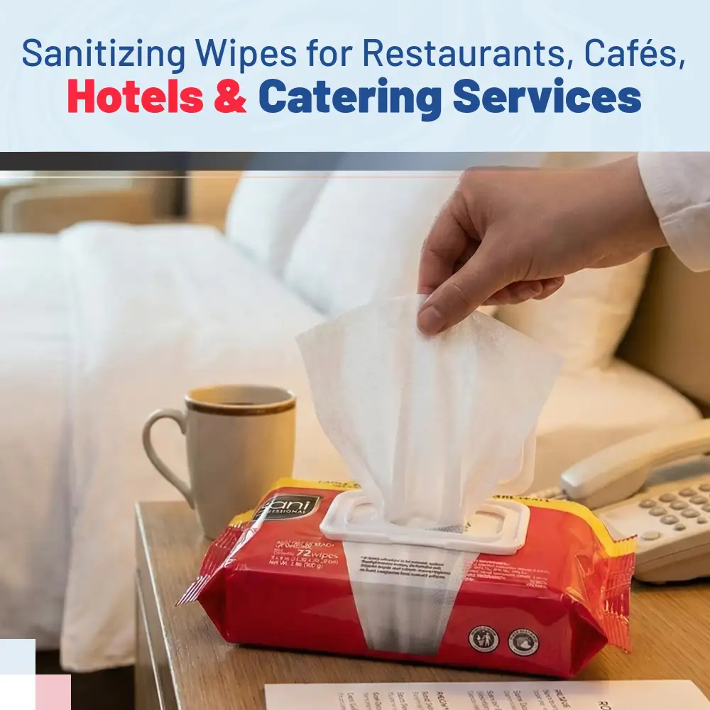 Sani Professional M30472 9" x 8" 72 Count Multi-Surface No-Rinse Sanitizing Wipes, 12/Case