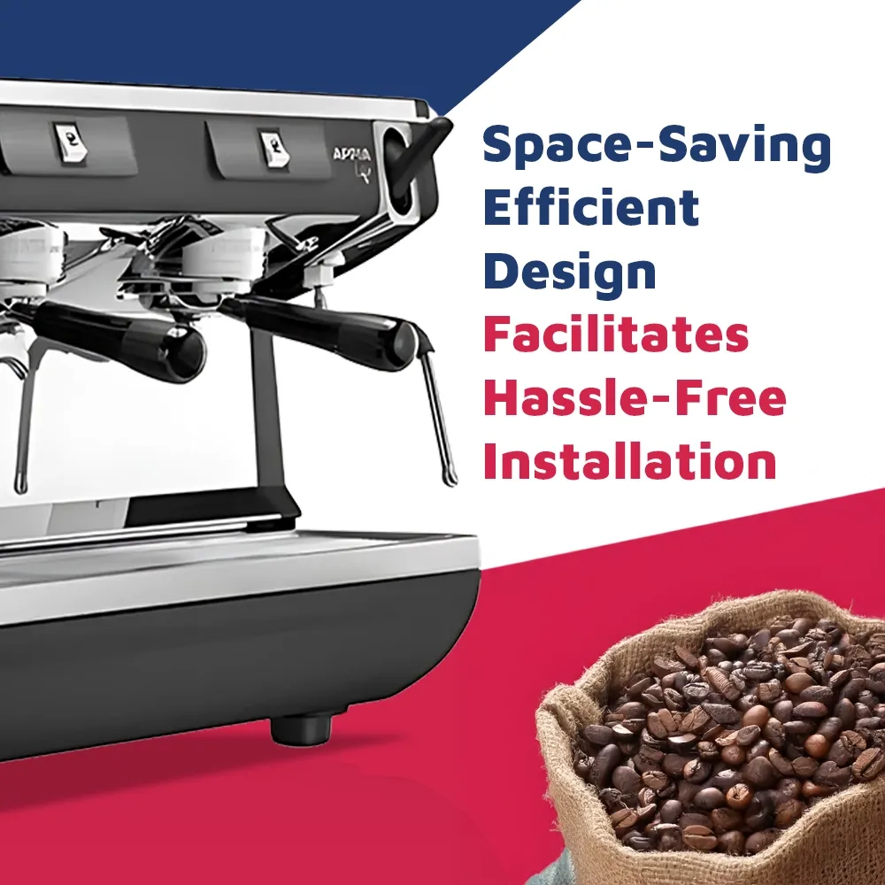 Nuova Simonelli pearl white dual-group espresso machine with glossy finish, lit heads, and sleek design on marble bar with café tools nearby.