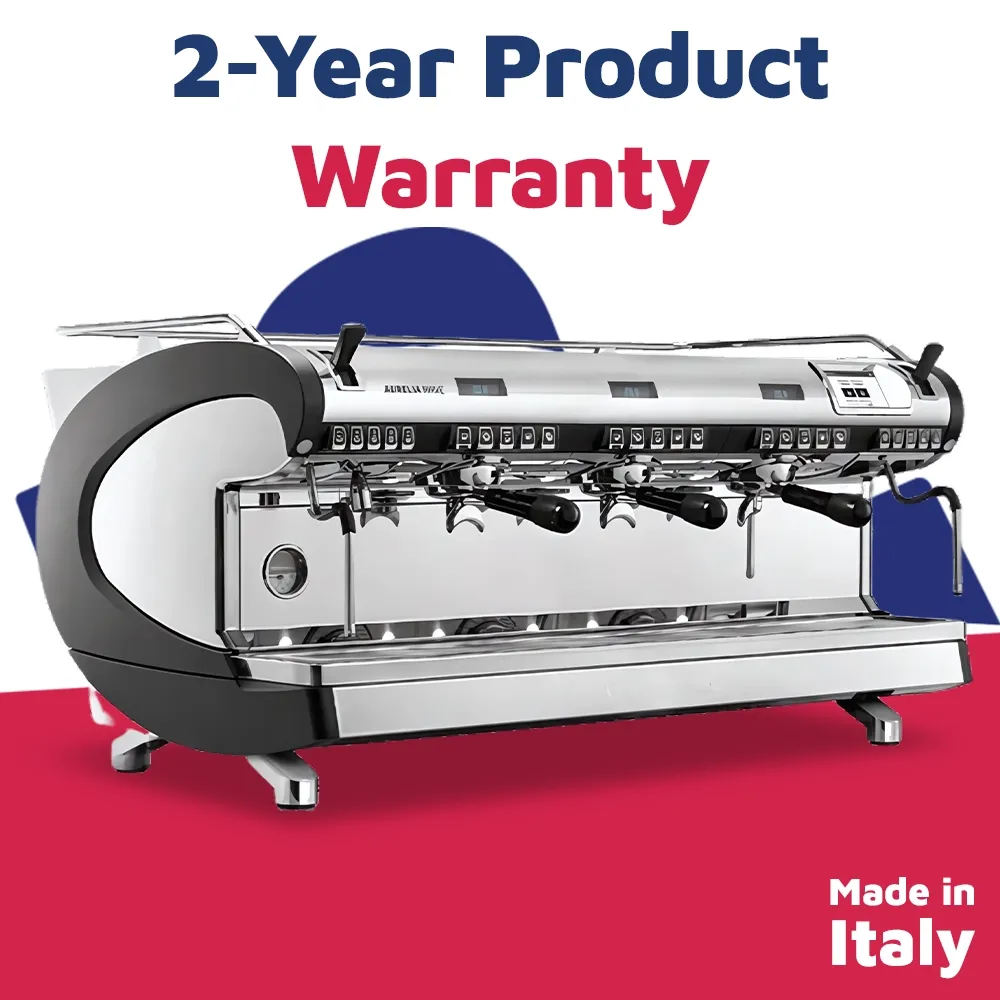 Nuova Simonelli three-group espresso machine with T3 tech and multi-boiler control delivers stable shots in a compact, durable design for cafés.