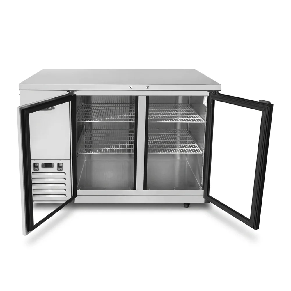 Atosa MBB48GGR 48" Back Bar Cooler, 2 Glass Doors, 12.9 Cu.ft, 115V