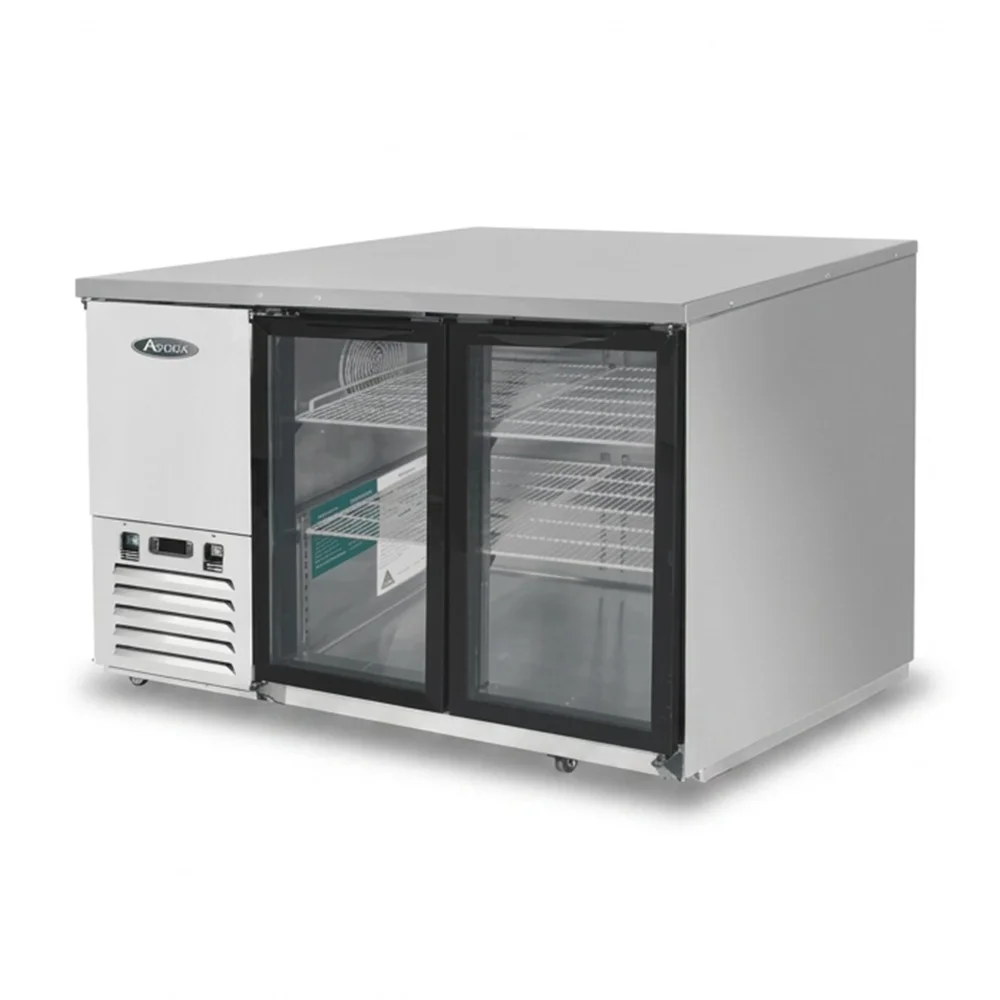 Atosa MBB48GGR 48" Back Bar Cooler, 2 Glass Doors, 12.9 Cu.ft, 115V