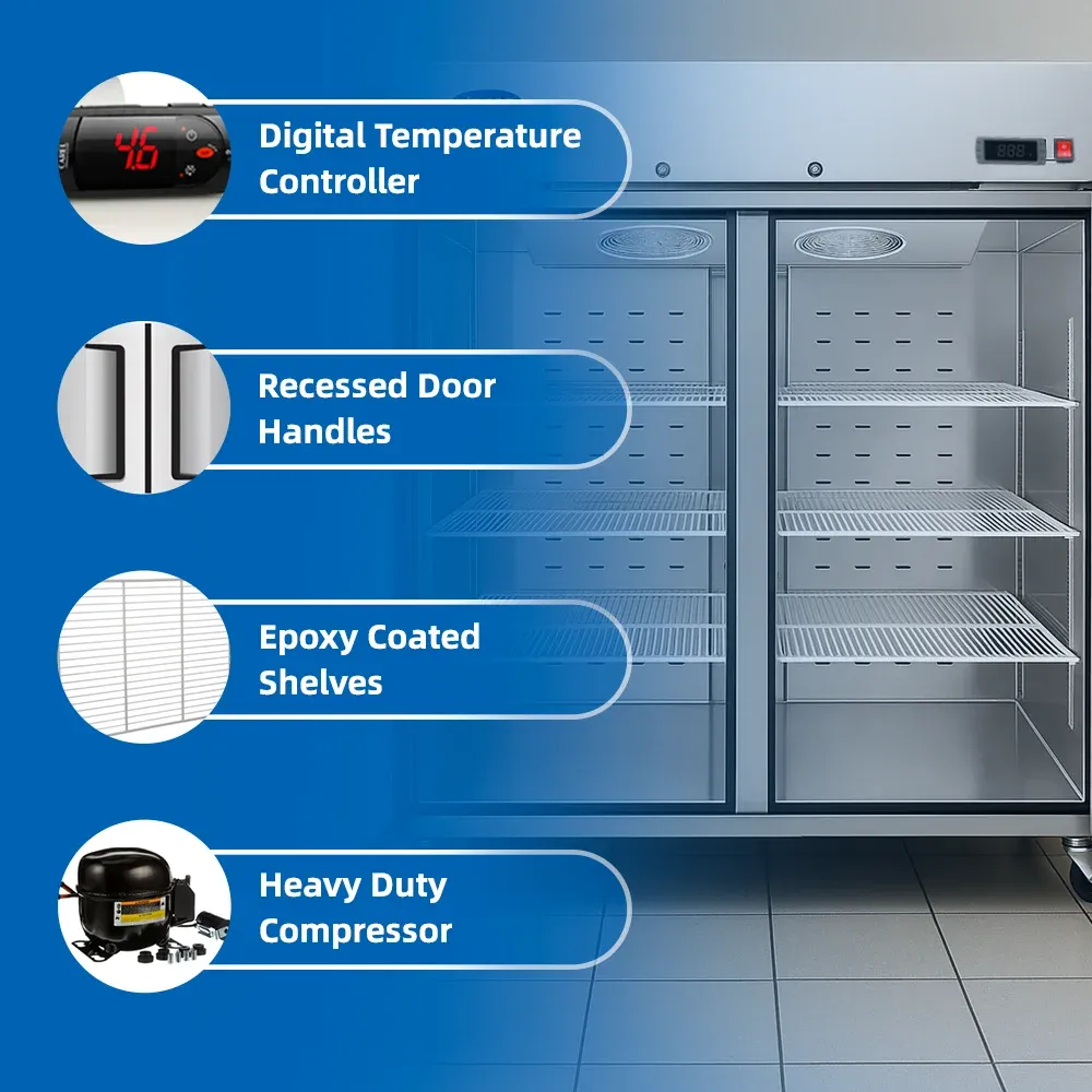 Atosa MBF8005GR 52" Reach-In Top Mount Refrigerator, 2 Two Door, 44.5 Cu.Ft