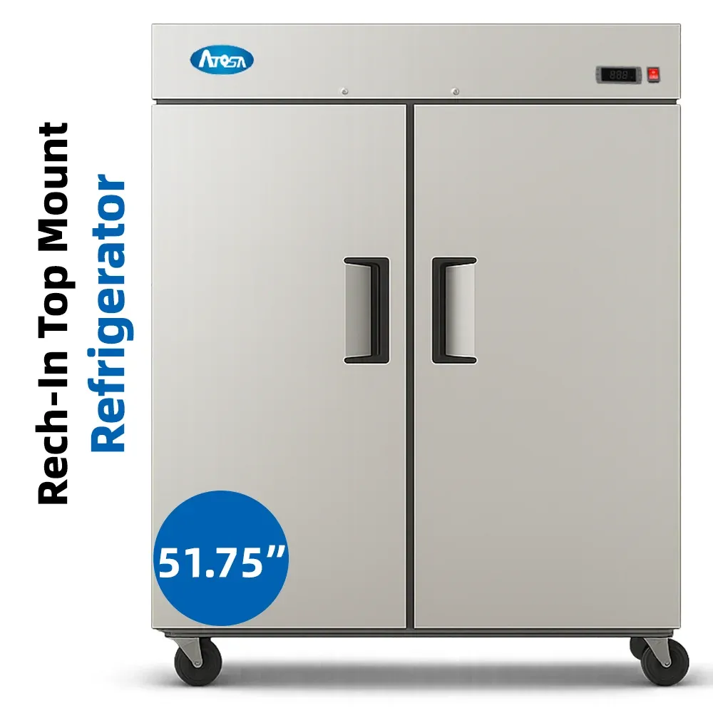 Atosa MBF8005GR 52" Reach-In Top Mount Refrigerator, 2 Two Door, 44.5 Cu.Ft