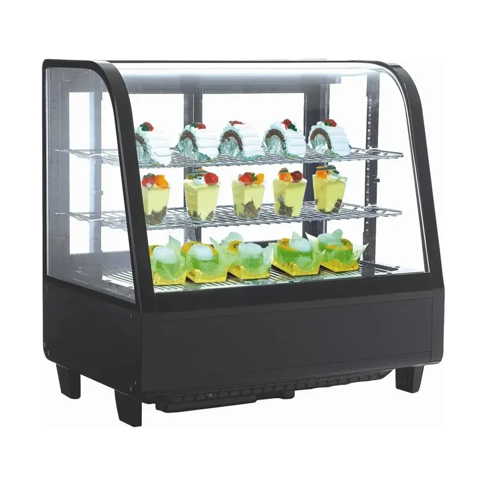 Marchia 27" Countertop Display Case Refrigerator, Black, 110-120V