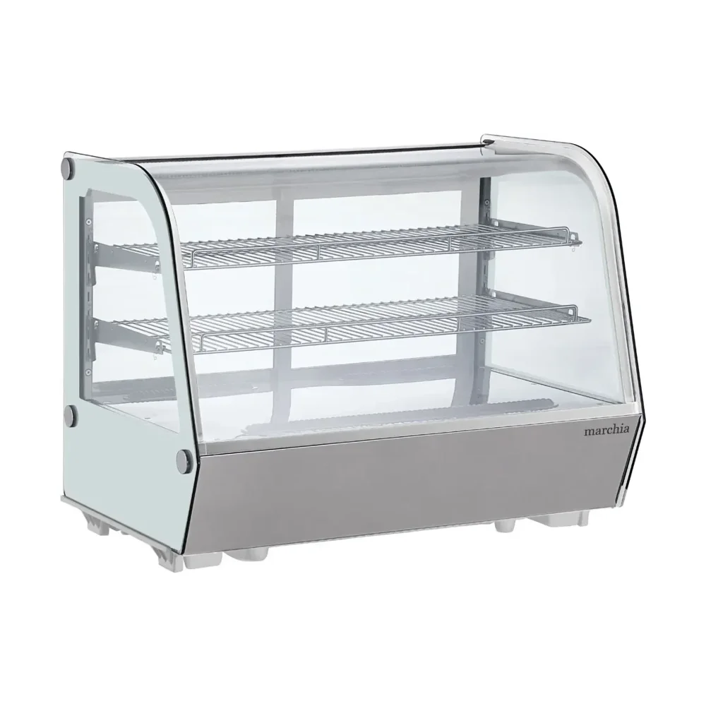 Marchia 36" White Countertop Refrigerated Bakery Display Case, 110V