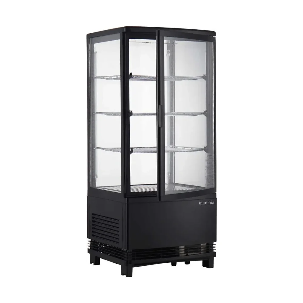 Marchia 17" Vertical Countertop Display Refrigerator, Black, 110V