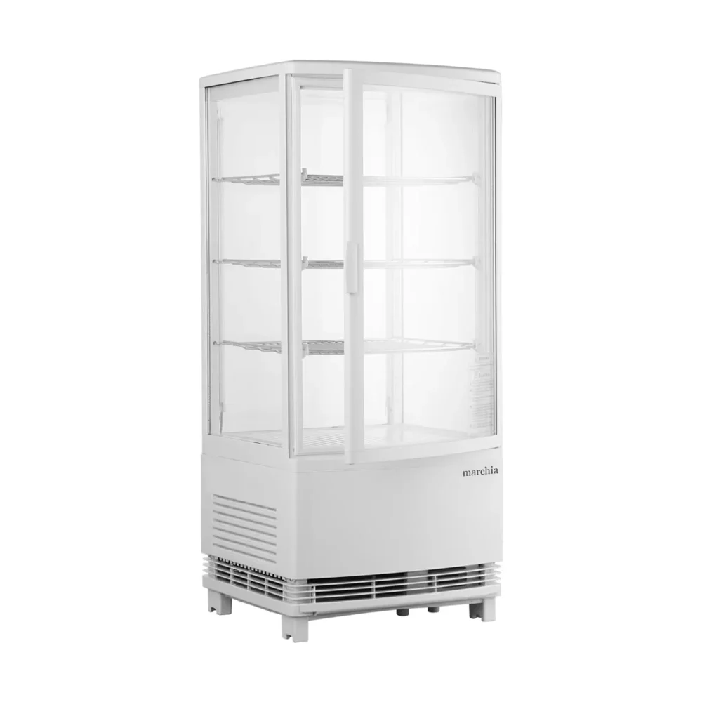 Marchia 17" Vertical Countertop Display Refrigerator, White, 110V