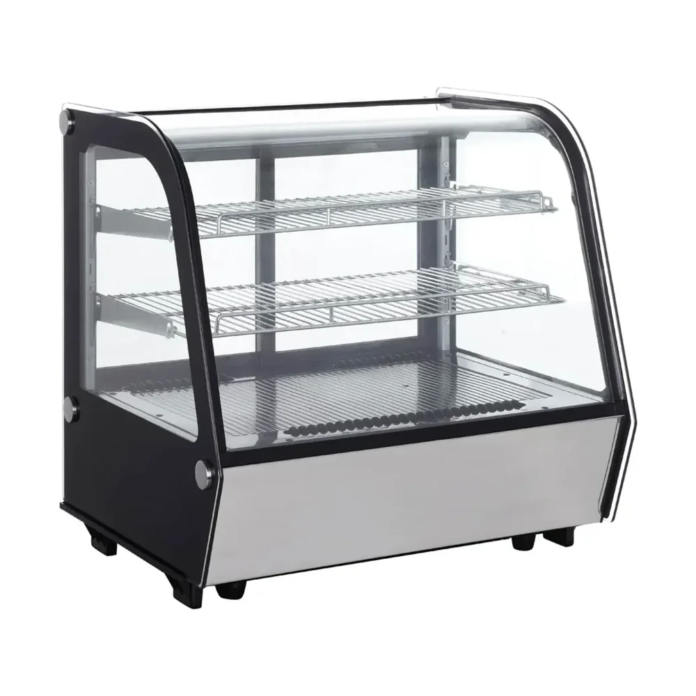 Marchia 28" Countertop Refrigerated Display Case, Dual Access, Black, 110V