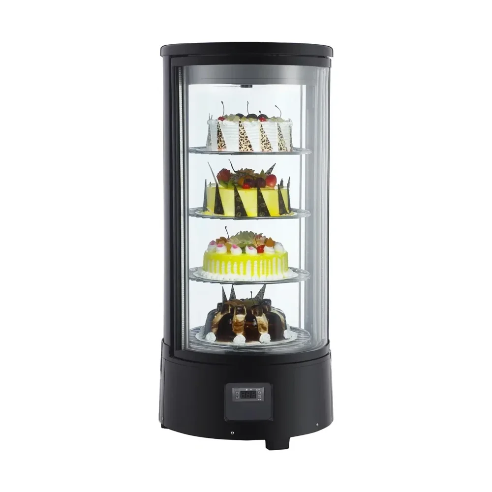 Marchia 18" Countertop Rotating Cake Display Refrigerator, Black, 110V