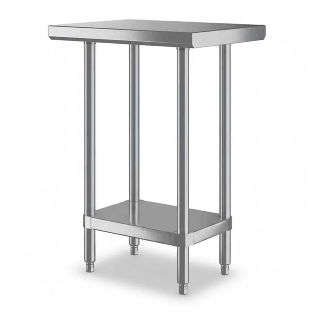 18" x 24" 16-Gauge Commercial Work Table with Undershelf, 304 Stainless Steel