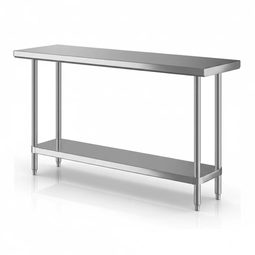 18" x 60" 16-Gauge Commercial Work Table with Undershelf, 304 Stainless Steel