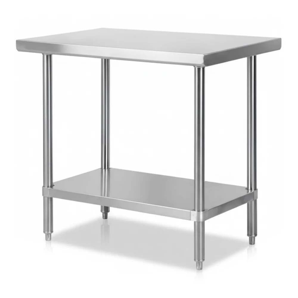 24" x 36" 16-Gauge Commercial Work Table with Undershelf, 304 Stainless Steel