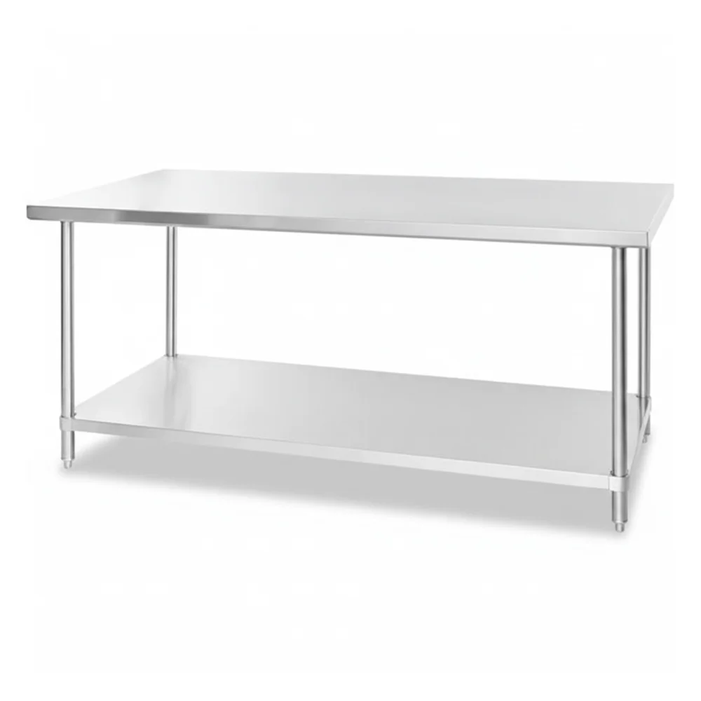 36" x 72" 16 Gauge Commercial Work Table with Undershelf, 304 Stainless Steel