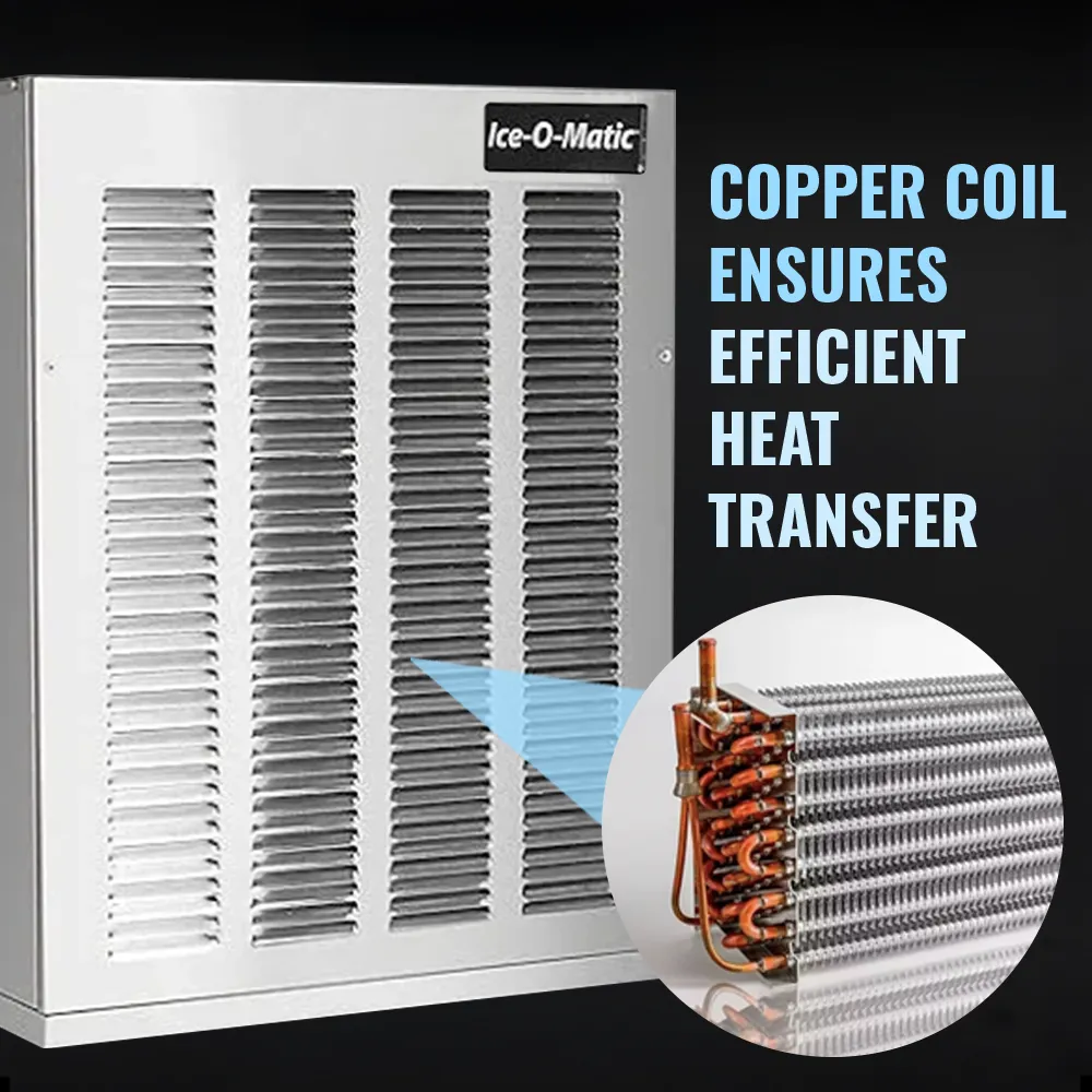 Ice-O-Matic air cooled flake ice machine head without storage bin, delivering reliable ice production for foodservice establishments.