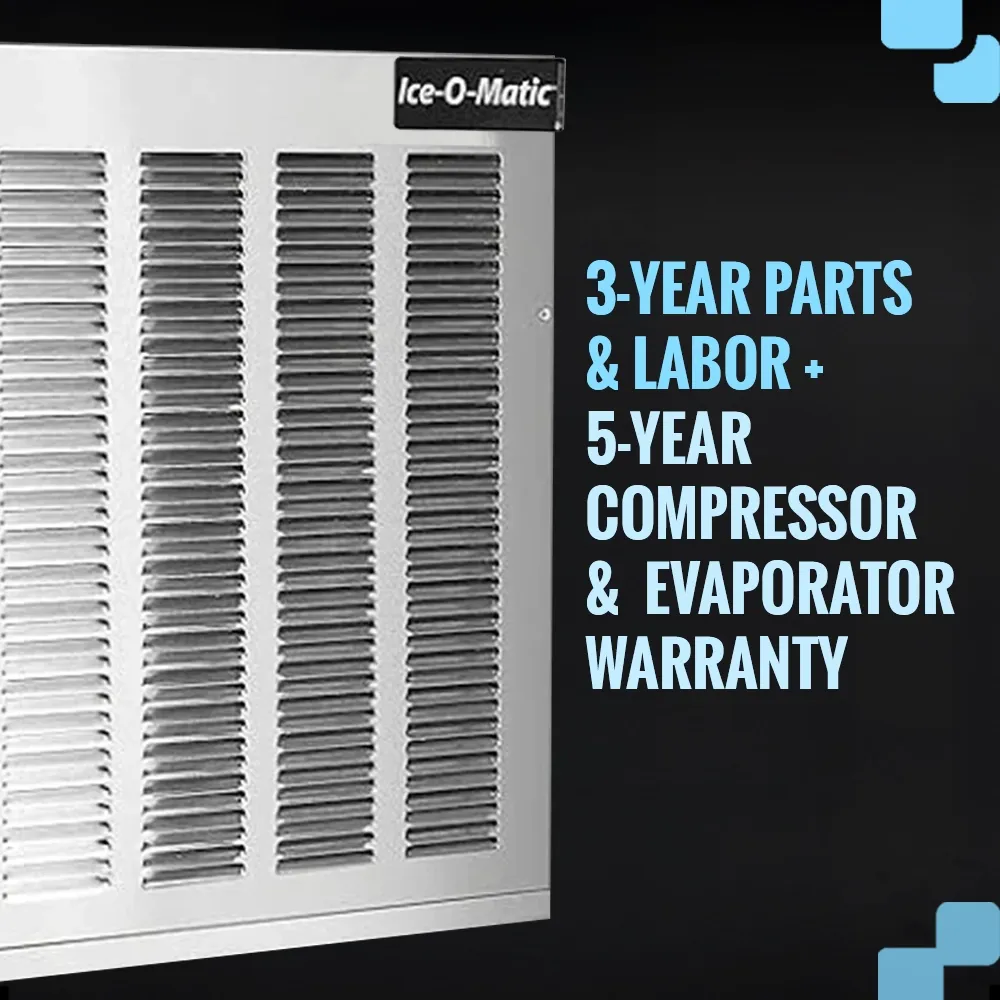 Ice-O-Matic air cooled flake ice machine head without storage bin, delivering reliable ice production for foodservice establishments.