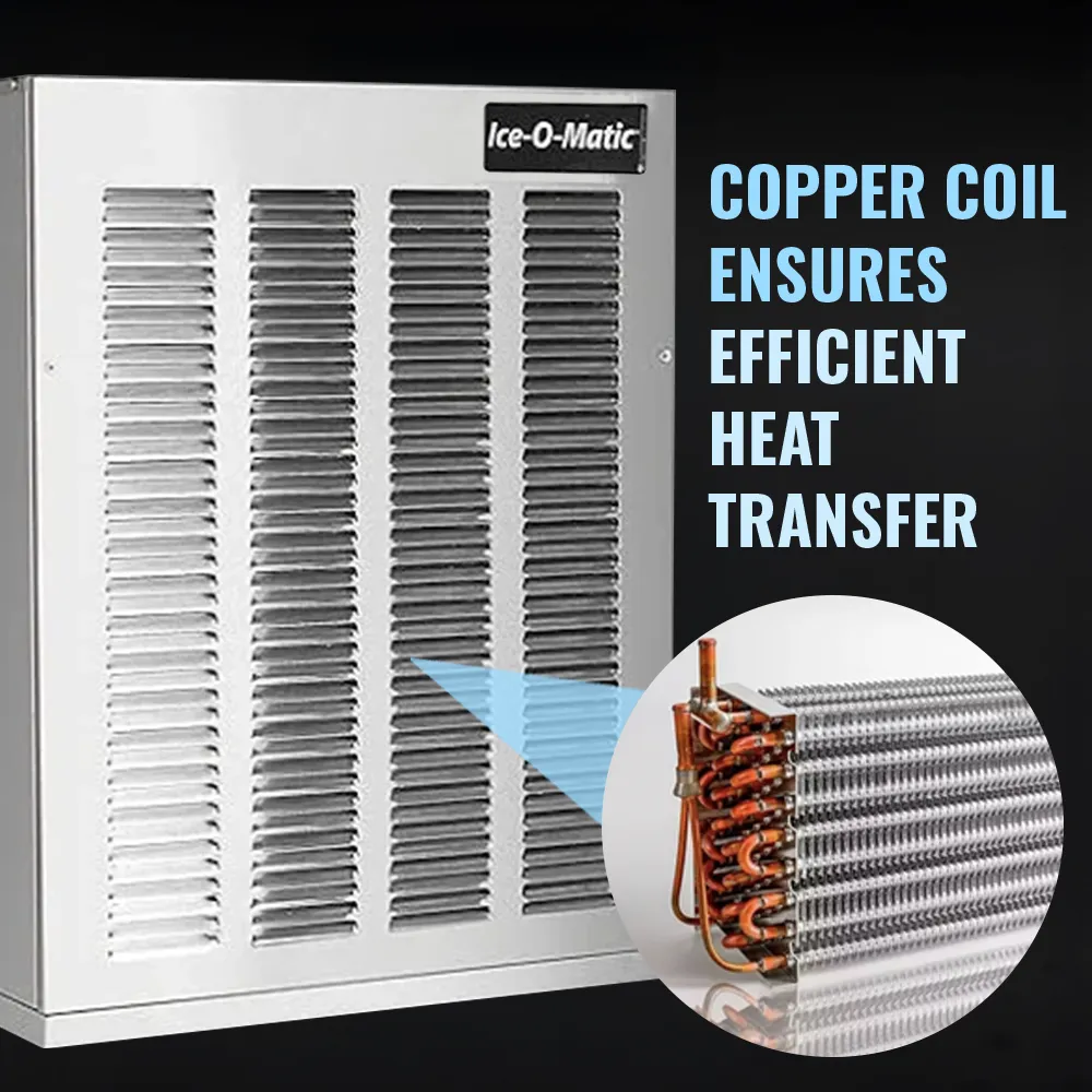 Ice-O-Matic remote cooled flake ice machine head without storage bin, ideal for high-volume ice needs in commercial operations.