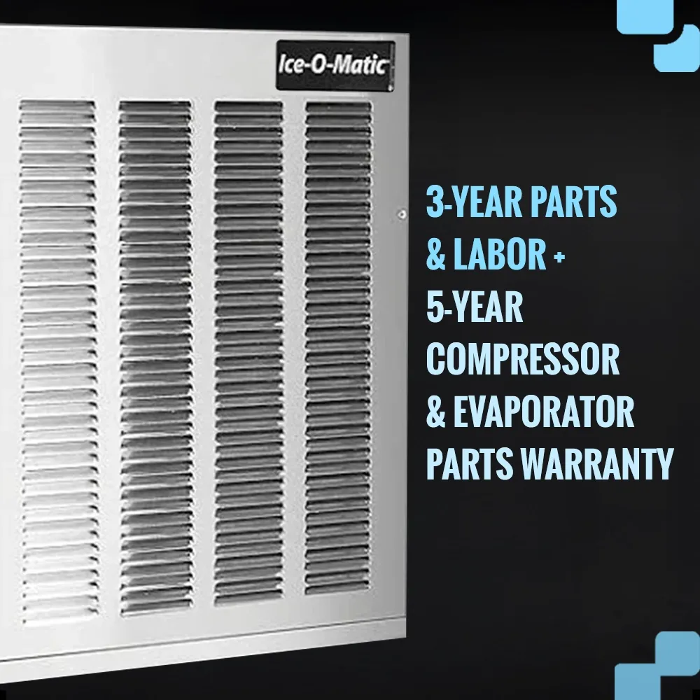 Ice-O-Matic air cooled flake ice machine head without storage bin, designed for high-capacity ice production in commercial settings.