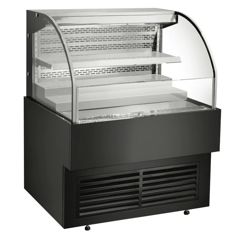 ProKitchen Series 36" Grab and Go Low Profile Open Air Merchandiser, Black, 1 Year Warranty