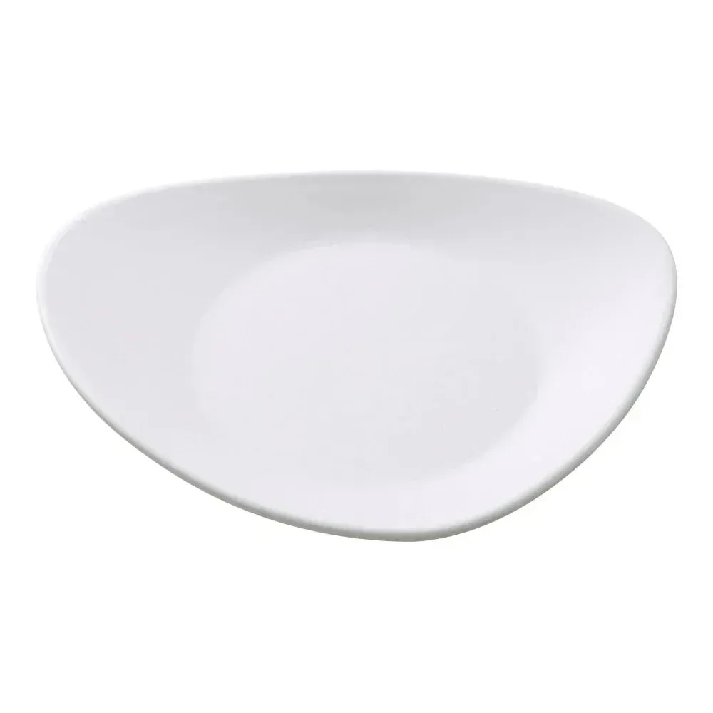 Yanco MO-110 Moderne 10.5" Triangular Plate, White Melamine