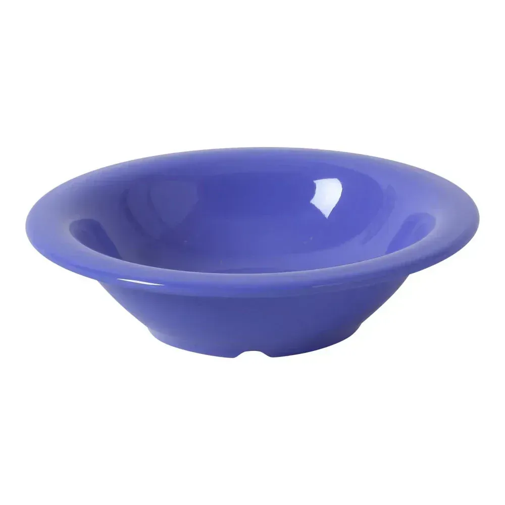 Blue Yanco China melamine soup bowl featuring sturdy wide rim, perfect for serving hot soups indoors or al-fresco meals.