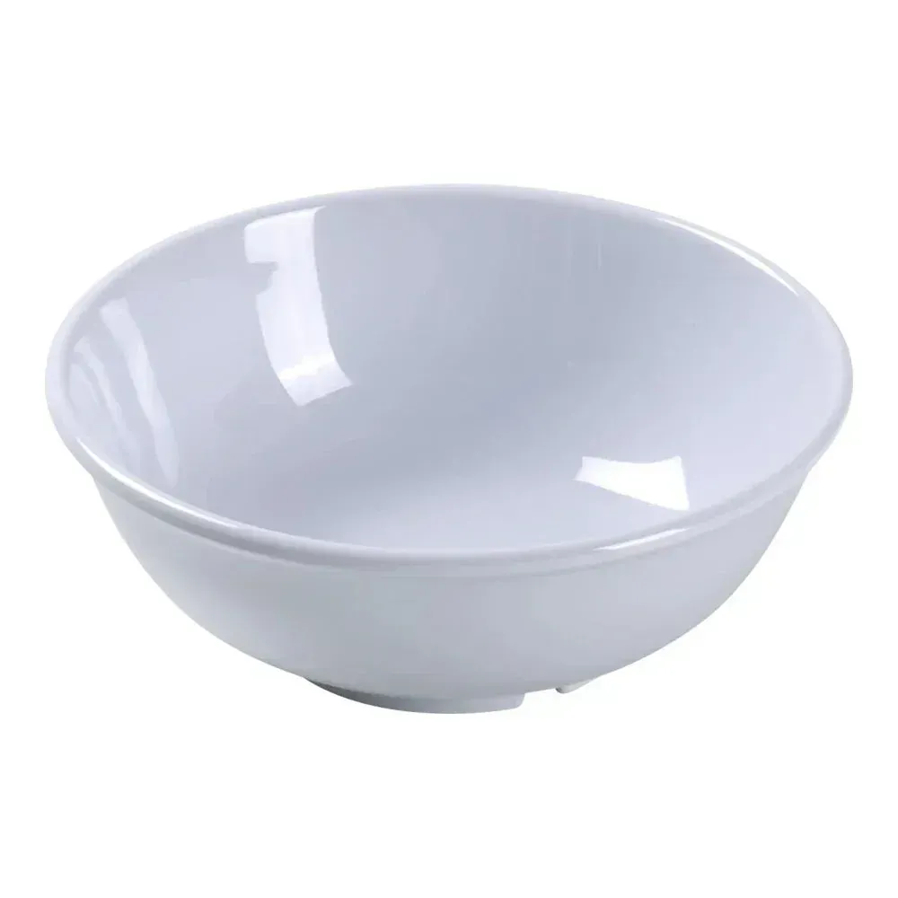 Pristine Yanco China white salad bowl designed for durability and modern style, perfect for serving fresh greens or cold salads with ease.