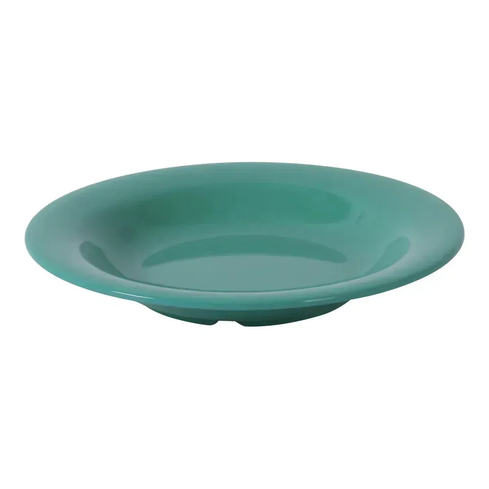 Refreshing Yanco China green plate with smooth finish and earthy tone, ideal for presenting natural, organic meals with vibrant and wholesome appeal.