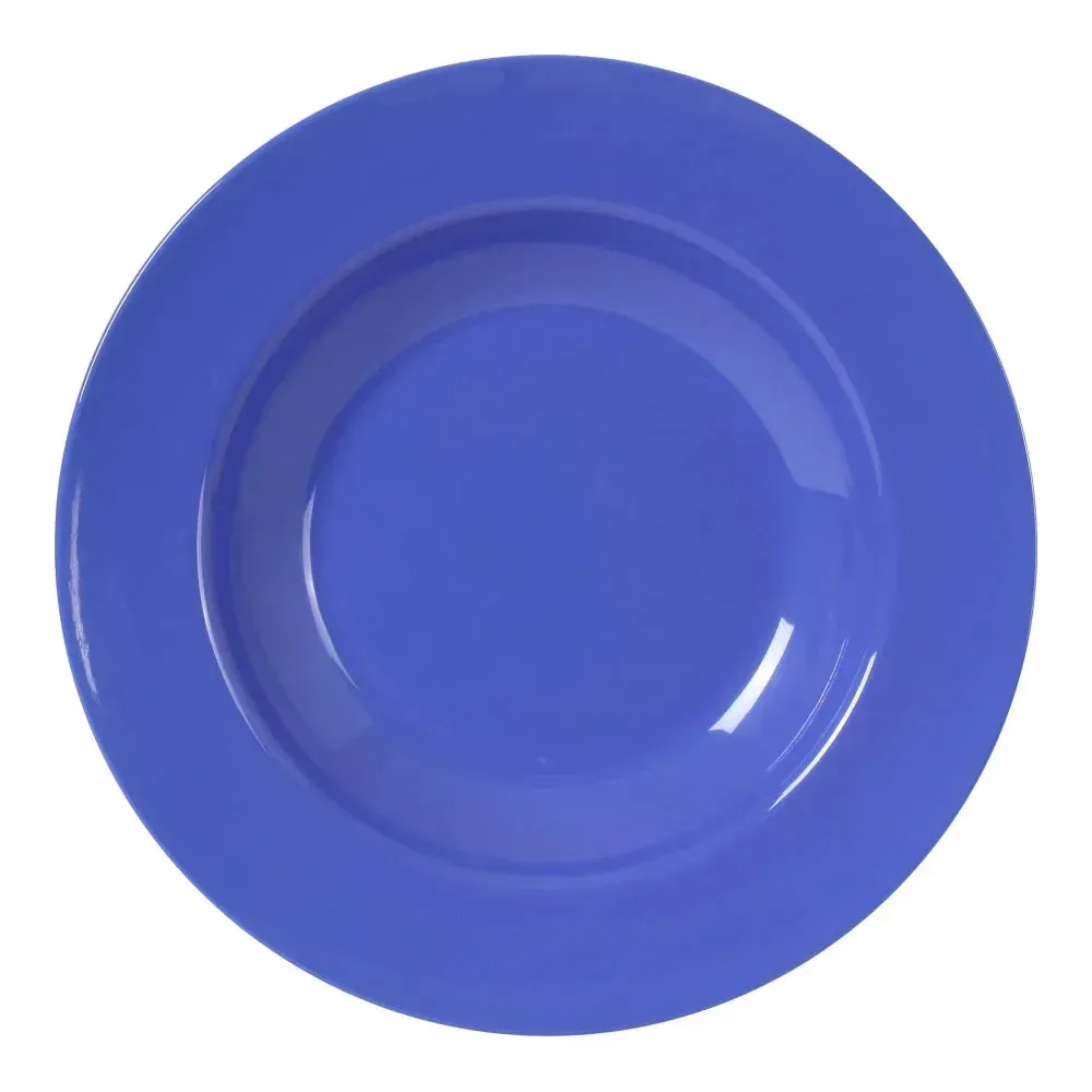 Bright Yanco China blue plate with a polished shine and bold hue, creating a vivid and cheerful atmosphere for both casual meals.