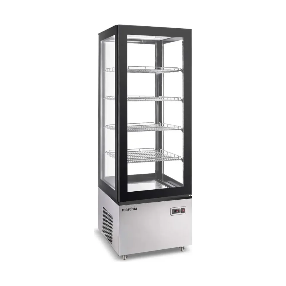 Marchia 26" Vertical Standing Refrigerated Cake Display Case, Stainless Steel, 110V