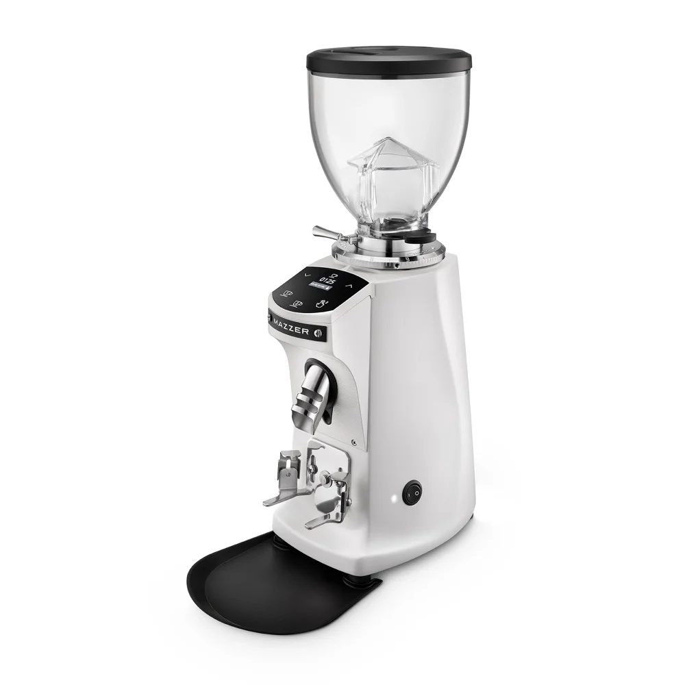 Mazzer Mini Electronic 1.32 lbs On-Demand Espresso Grinder, 1600 RPM, White