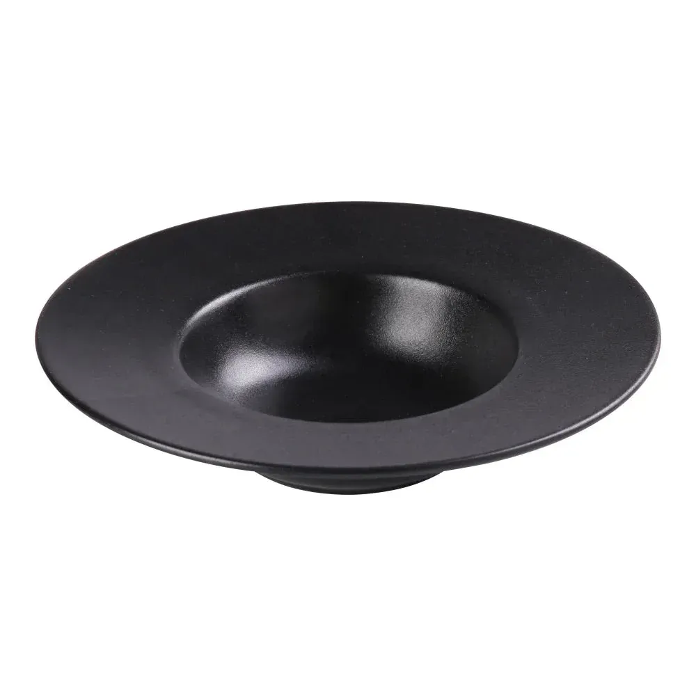 Yanco China compact black chinaware dessert plate, perfect for hotel macarons, restaurant brownie bites, or café mini pastries with square design.