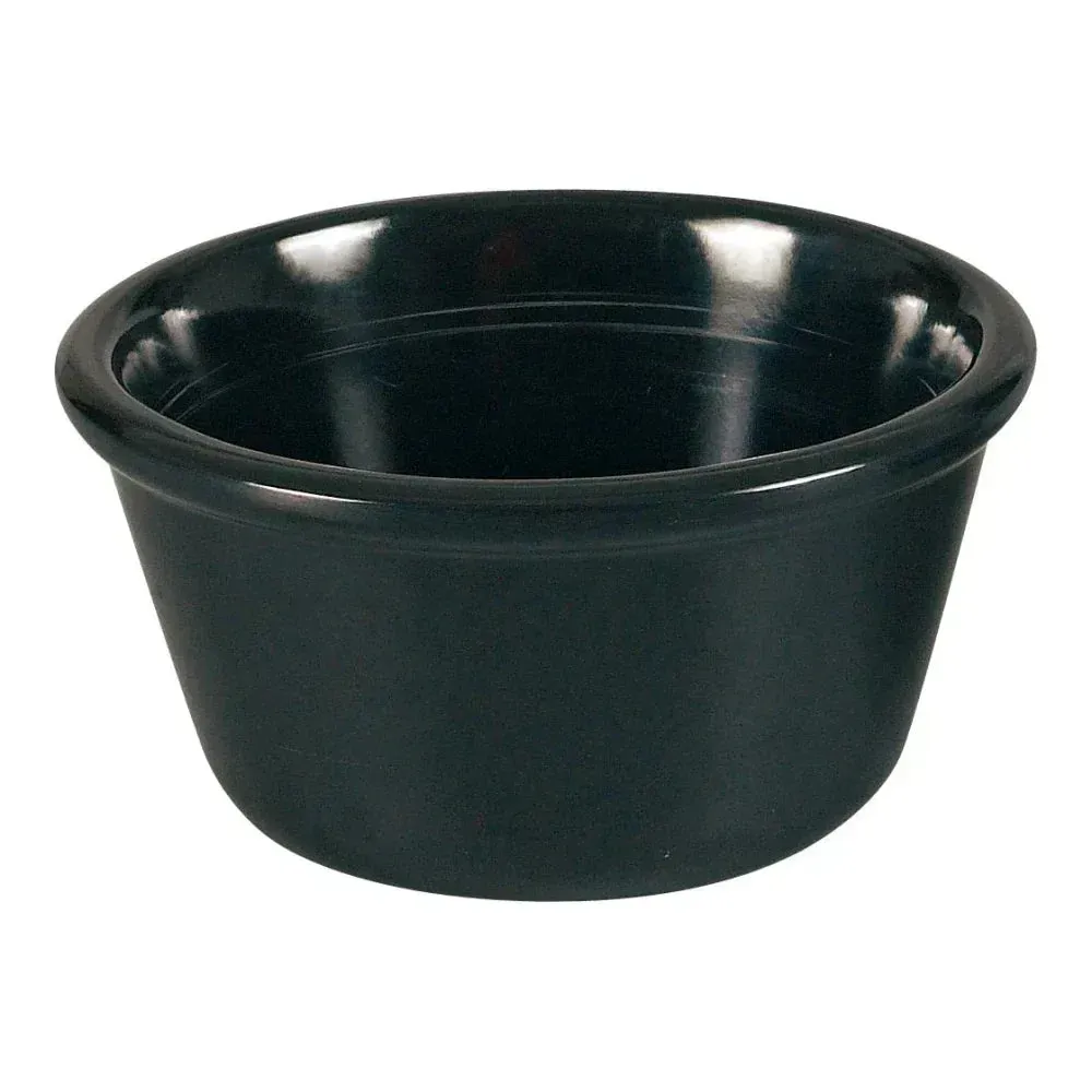 Yanco NC-535BK 1.5 oz Smooth Ramekin, Black Melamine