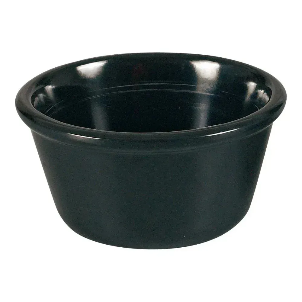 Yanco China black melamine ramekin sleek and modern, perfect for presenting sauces, condiments, or garnishes in restaurants and catering service
