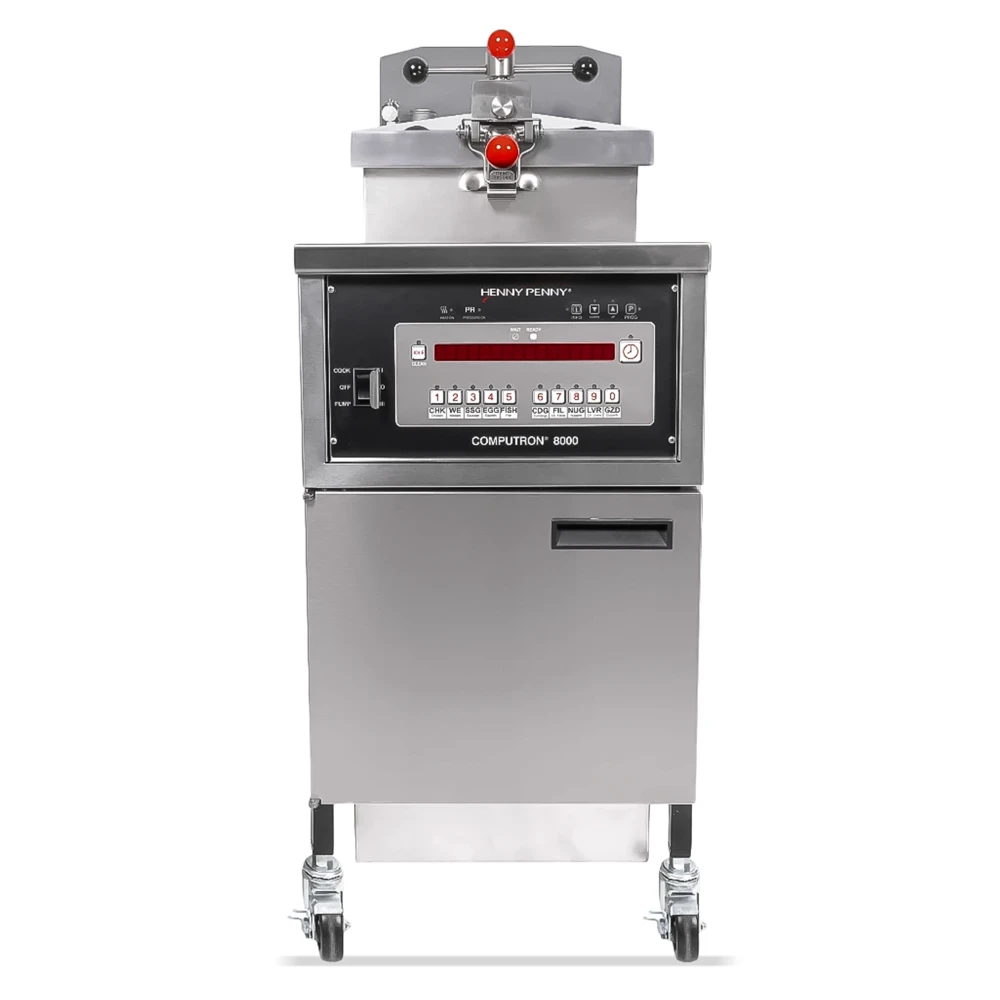 Henny Penny PFE500.07 20" 4-Head Electric Pressure Fryer, 48 lb Vat, Computron 8000 Controls, 208V, 3 Phase