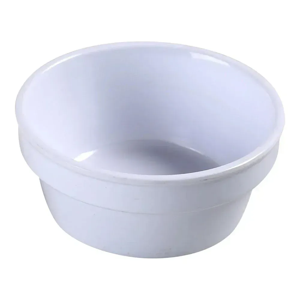 Yanco China white melamine sauce cup, ideal for salsa, spreads, or dips in restaurants, non-porous, stain-proof, and durable for long-term use.