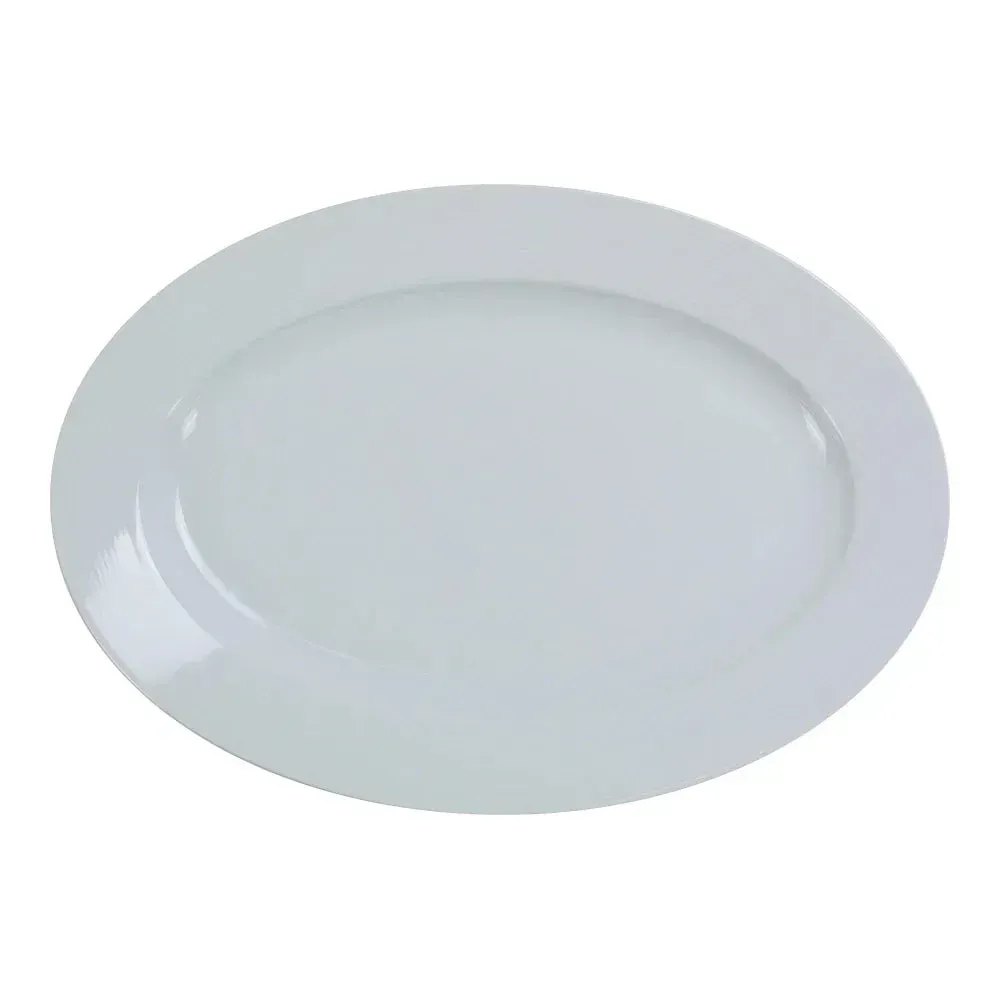 Yanco PA-210 Paris 10.75" Oval Platter, White Chinaware