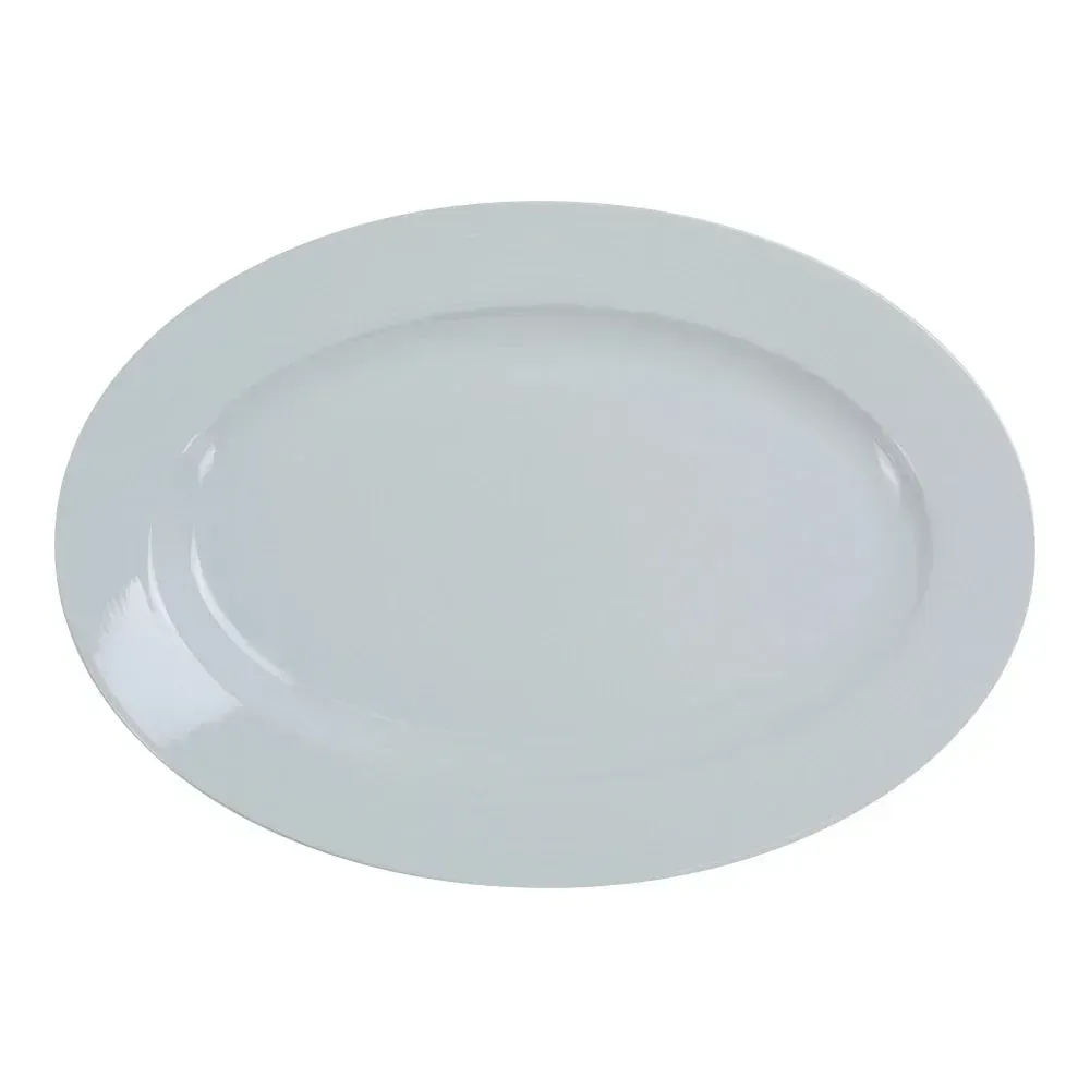 Yanco PA-211 Paris 11.75" Oval Platter, White Chinaware