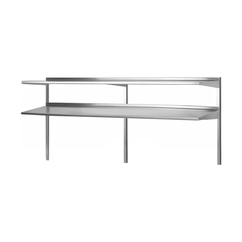 Prepline 14" x 92" x 47"H Stainless Steel Double Deck Overshelf