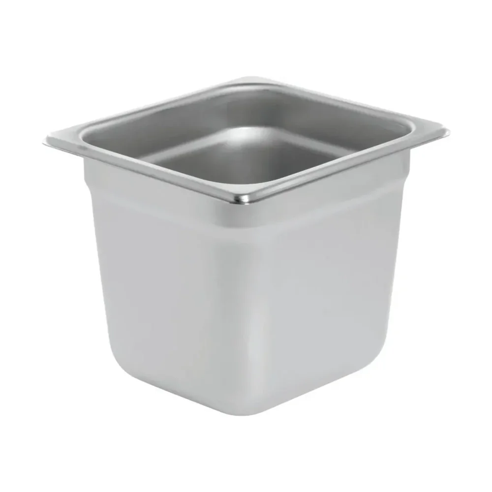 Prepline 1/6 Size 6" Deep Steam Table / Hotel Pan, Stainless Steel, 24 Gauge