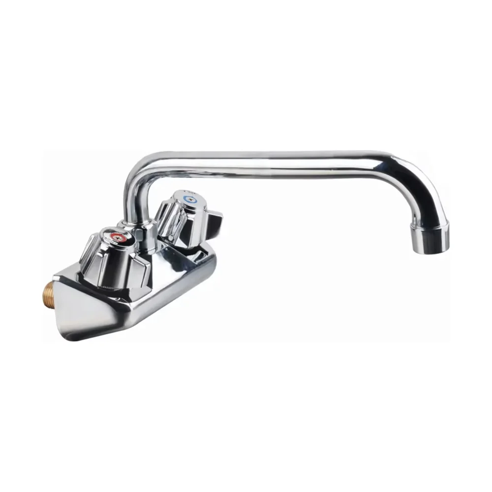 Prepline 8" Swing Spout Wall Mount Faucet, 4" Center