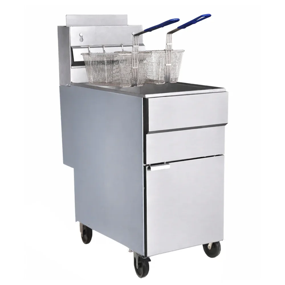 ProKitchen Series 16" Commercial Gas Fryer, Natural Gas, 40 lbs Oil Capacity, 90,000 BTU