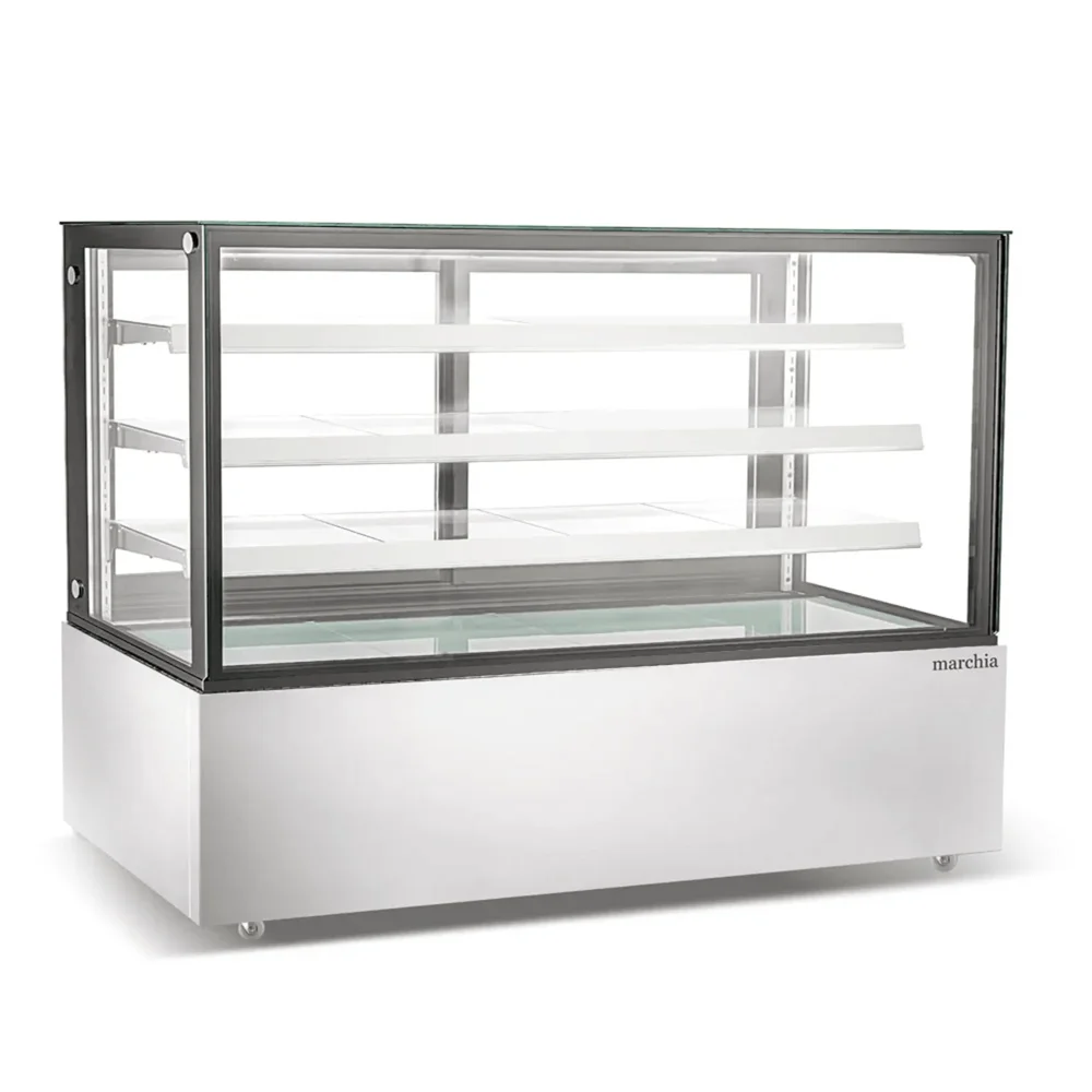ProKitchen Series 72" Straight Glass Refrigerated Bakery Display Case, Stainless Steel, 110-120V