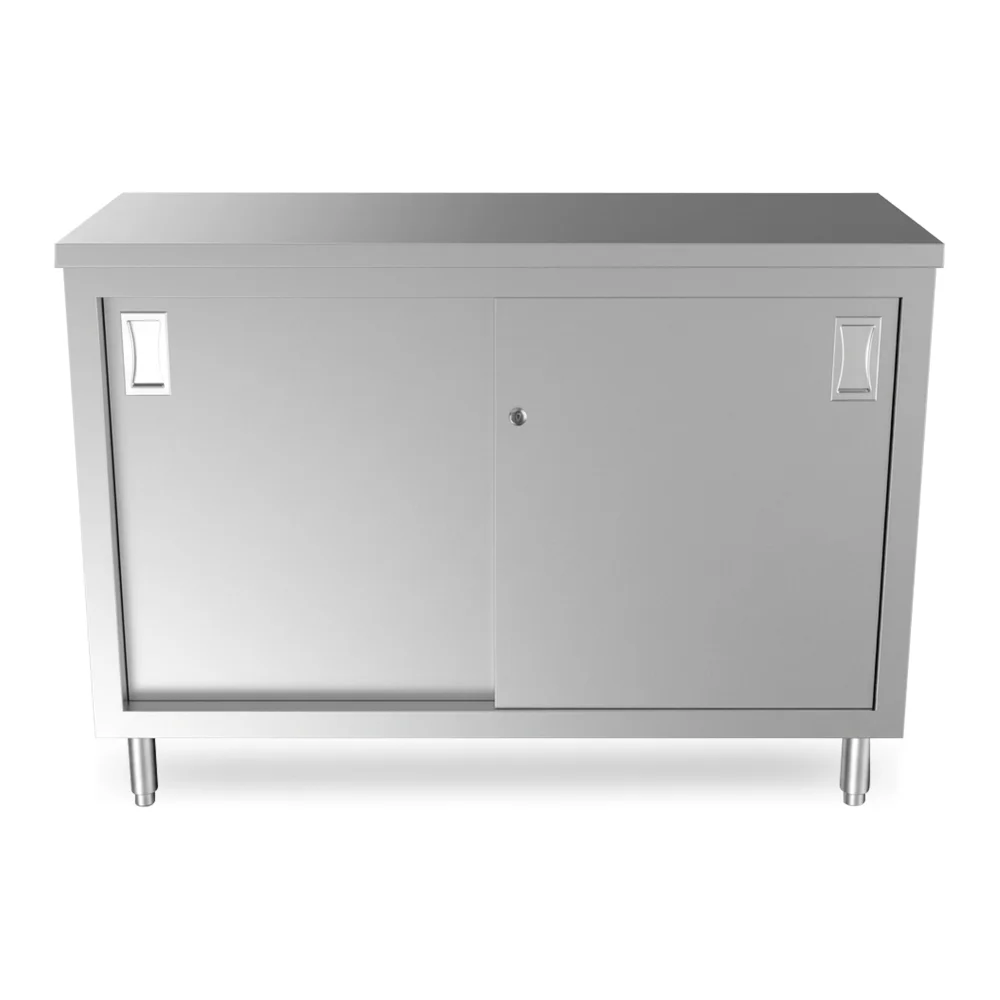 ProKitchen Series 18" x48" 16-Gauge Enclosed Base Stainless Steel Work Table with Adjustable Shelf