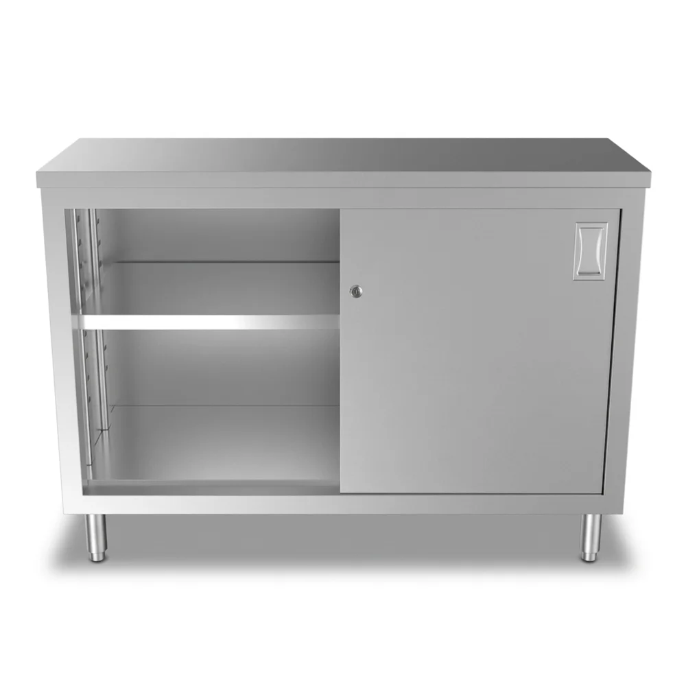 ProKitchen Series 18" x48" 16-Gauge Enclosed Base Stainless Steel Work Table with Adjustable Shelf