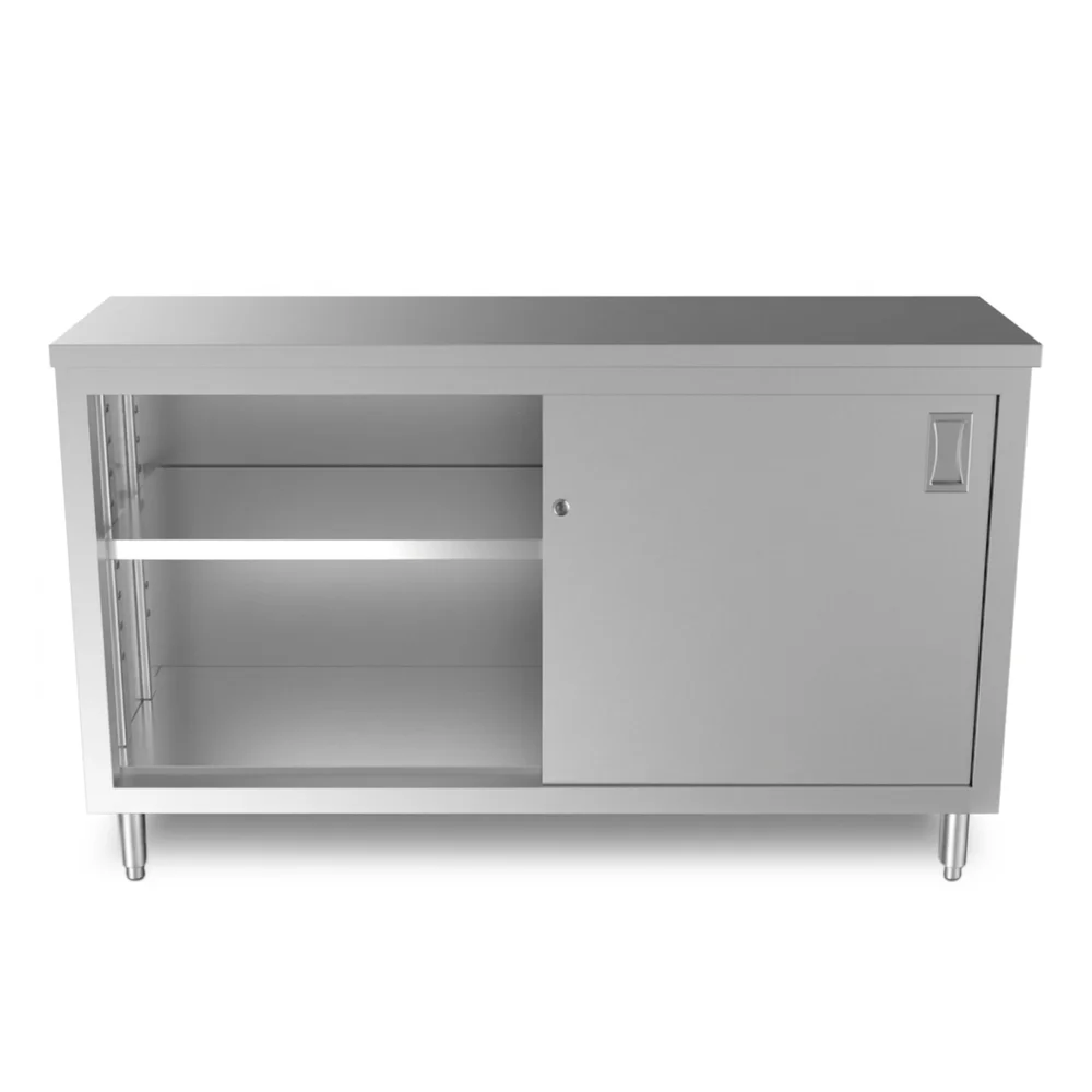 ProKitchen Series 18" x60" 16-Gauge Enclosed Base Stainless Steel Work Table with Adjustable Shelf