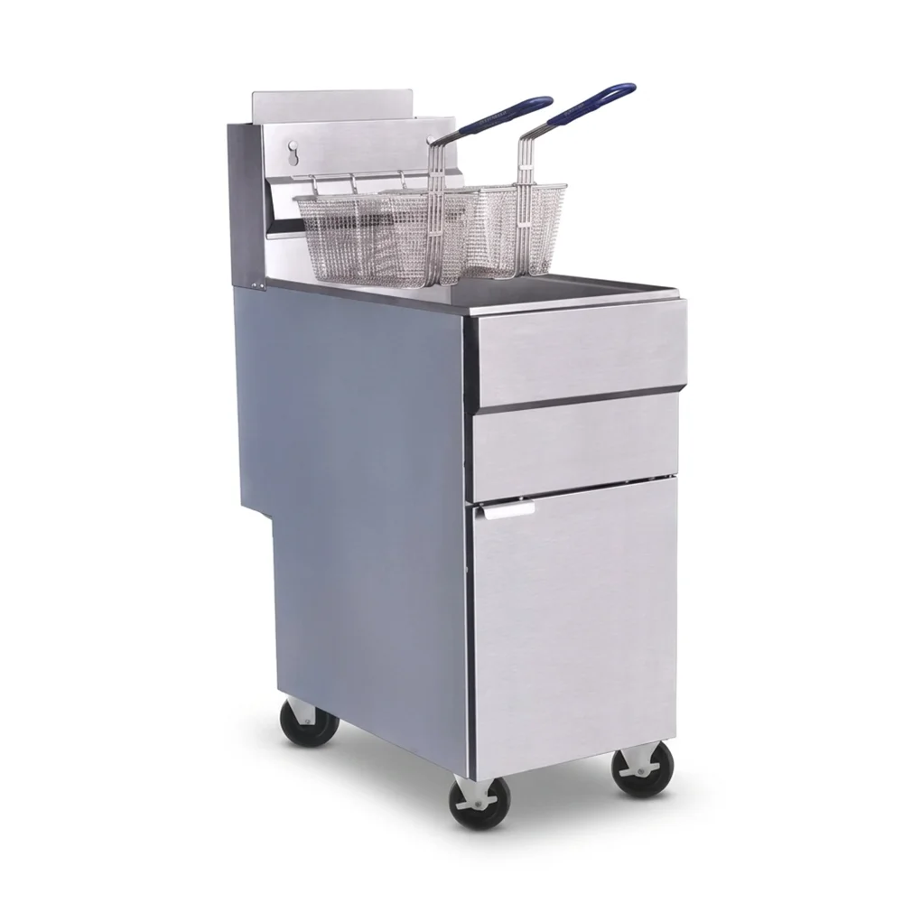 ProKitchen Series Commercial Gas Fryer, 4 Tube Burners, Natural Gas, 50 lbs Oil Capacity, 120,000 BTU