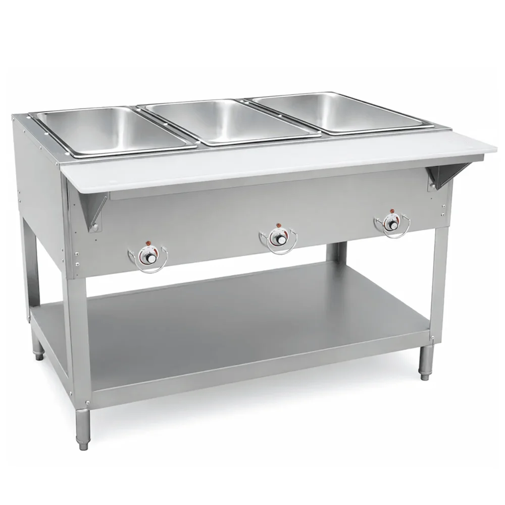 ProKitchen Series 44" Electric Hot Food Steam Table with Undershelf, 3 Open Well, 120V
