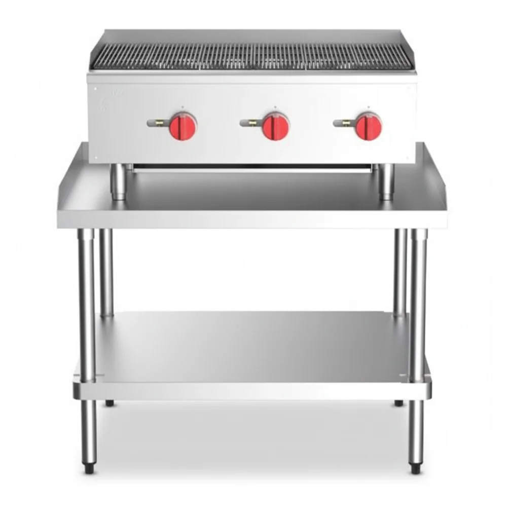 ProKitchen Series 30" x 36" 18-Gauge Commercial Work Table with Undershelf, 430 Stainless Steel