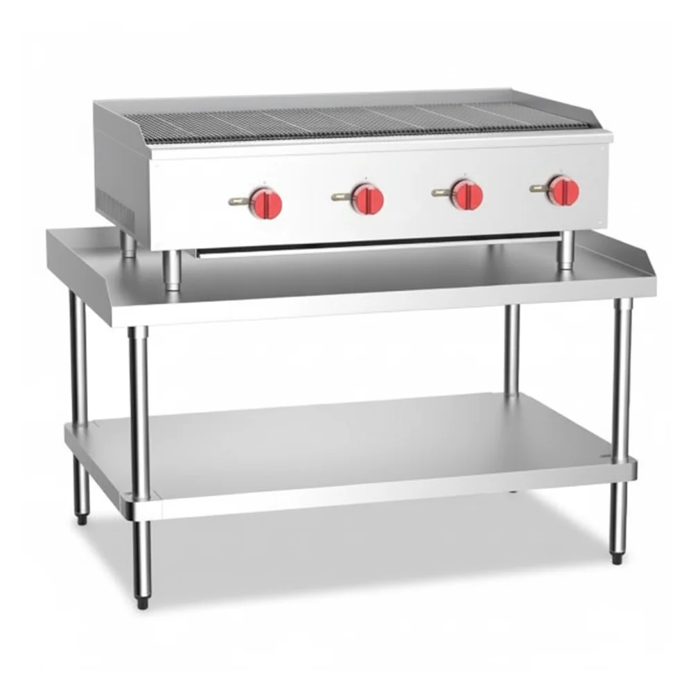 ProKitchen Series 30" x 48" 18-Gauge Commercial Work Table with Undershelf, 430 Stainless Steel